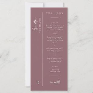 Merci Mariage Dusty Purple Boho Menu