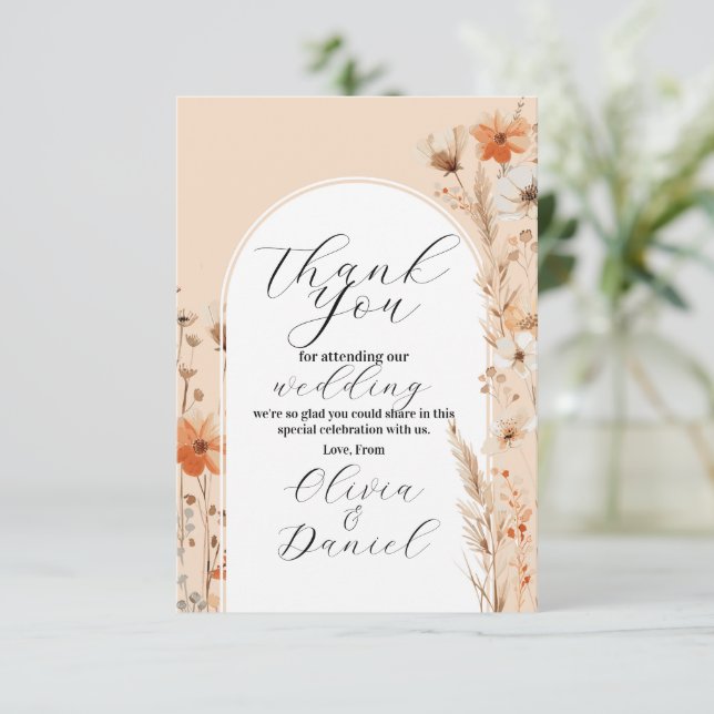 Merci Mariage Été Florales Bohème (Debout devant)