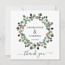 Merci mariage Eucalyptus Vert