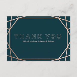 Merci Mariage géométrique moderne en forme de diam