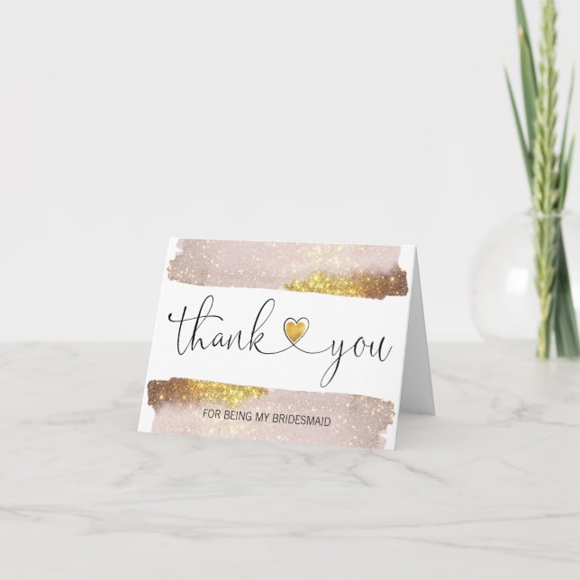 MERCI Mariage Gold pour être mon BRIDESMAID (Devant)