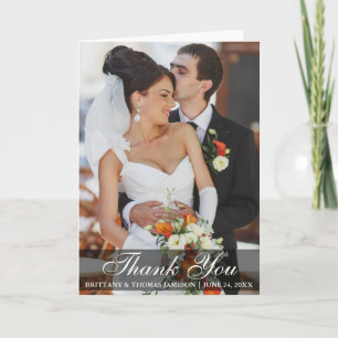 Merci mariage Mariée & Pièce Photo Fold Card Sc