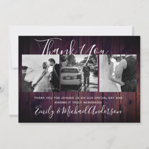 Merci Mariage PURPLE Rustic PHOTO Collage