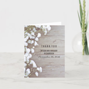 Merci Mariage rustique de la respiration du bébé