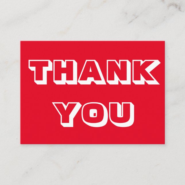 Merci, Merci, carte blanche rouge (Devant)