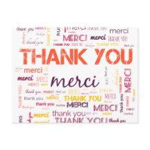 MERCI, MERCI, MERCI - DANK IHNEN POSTCARD