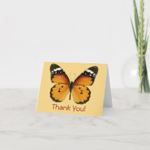 Merci ! Message personnalisé Papillon Monarque