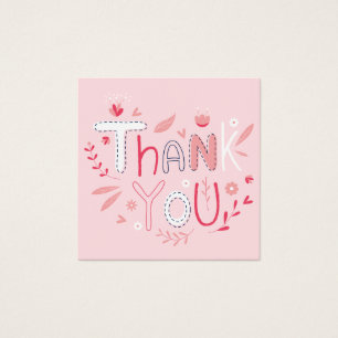 Merci mignon illustration de typographie florale r