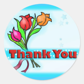 MERCI mignon stickers de fleurs de dessin animé