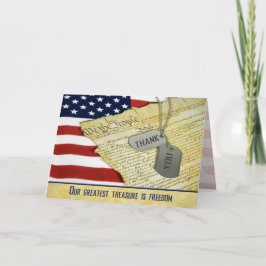 Merci militaire avec étiquette de chien