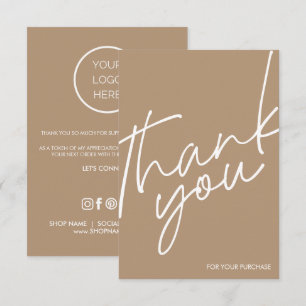 Merci minimal pour votre entreprise d'achat