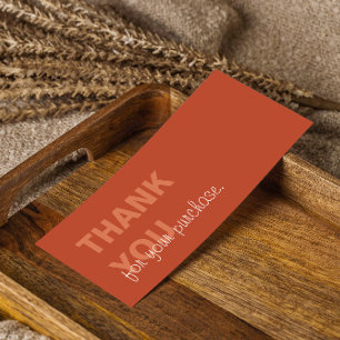 Merci Minimaliste En Terracotta Pour Votre Achat