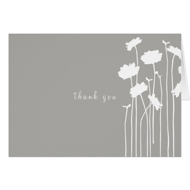 Merci minimaliste Fleur sauvage moderne (Devant Horizontal)