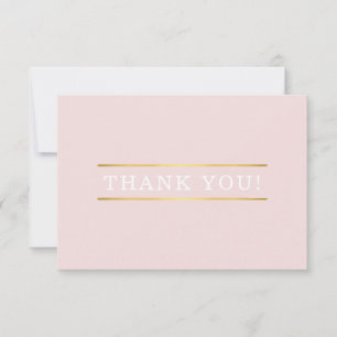 MERCI moderne blush rose pâle détail or blanc