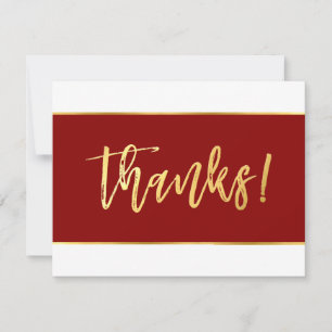 MERCI moderne design bordeaux rouge écriture or