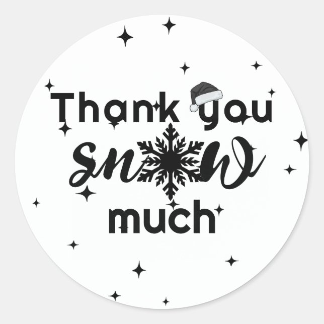 Merci neige beaucoup d'entreprise de Noël Sticker (Devant)