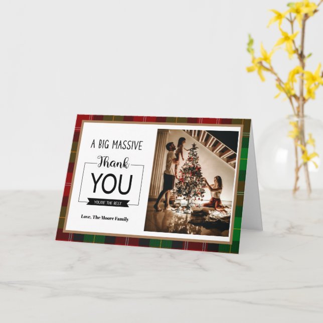 Merci Noël Carte photo (Fleur jaune)