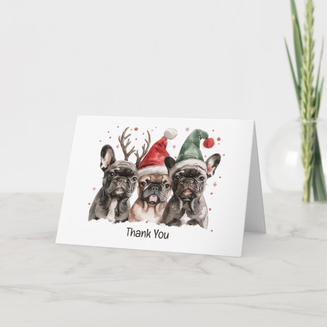 Merci Noël Chiens de rennes Français Bulldog (Devant)