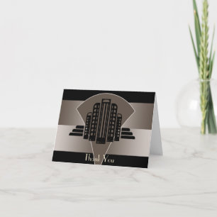 Merci noir et en bronze de tour d'art déco