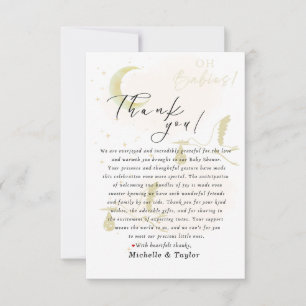 Merci Note Card Oh Babies! Stork Neutral Twins