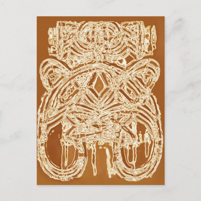 Merci Note Cartes postales Ethniques Abstraites (Devant)