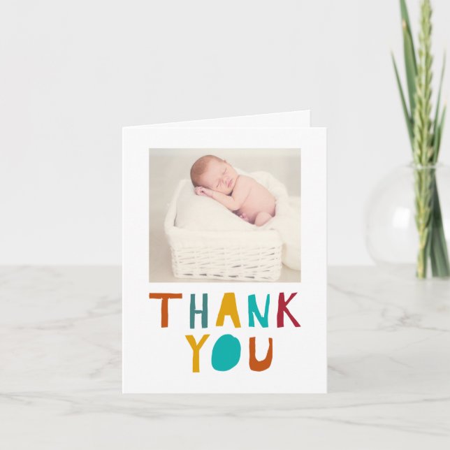 Merci Nouveau-né Baby shower Cute Typographie (Devant)