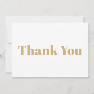 Merci or blanc moderne élégante carte de note