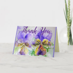 Merci Pansy Violet grâce à la carte Watercolor