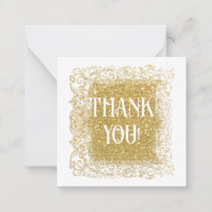 *~* MERCI Parties scintillant Gold AP62 Carte à no