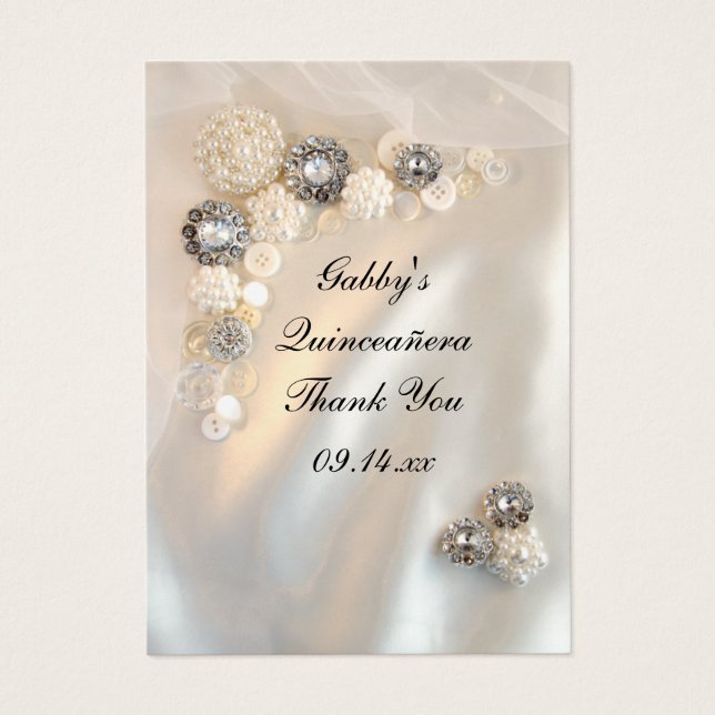 Merci Pearl et Diamond Quinceañera Favoriser les é (Devant)