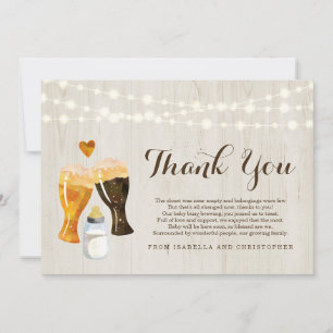 Merci personnalisé de baby shower de bière de