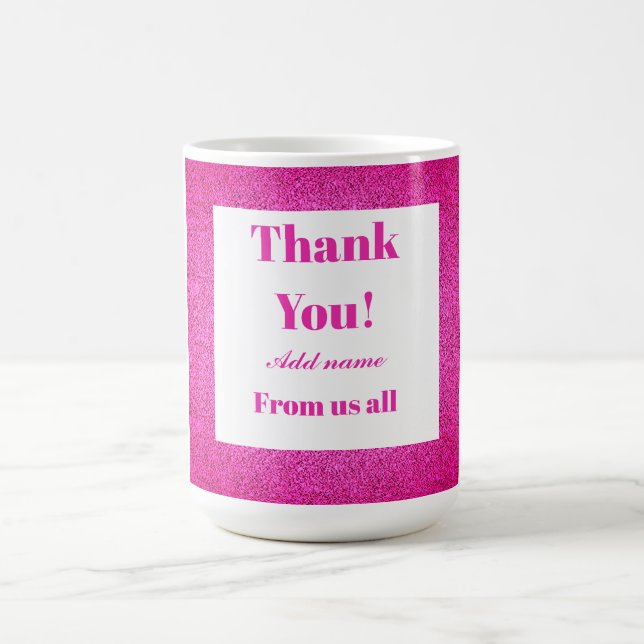 Merci personnalisé de nous tous mug (Centre)