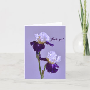 Merci Personnalisé Iris Violet ! Carte de note de