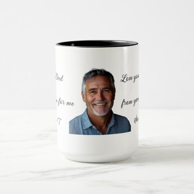 Merci personnalisé Papa Mug - Cadeau personnalisé (Centre)