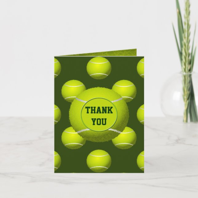 Merci personnalisé par thème de tennis de partie (Devant)