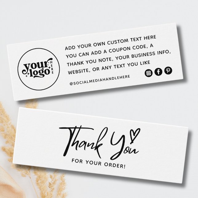 Merci Petite Entreprise Pour Votre Carte De Comman (small business thank you card,logo thank you,thanks for your order card,your order etsy )