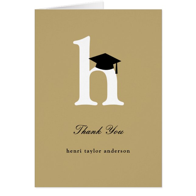 Merci photo de la casquette de graduation Monogram (Devant)