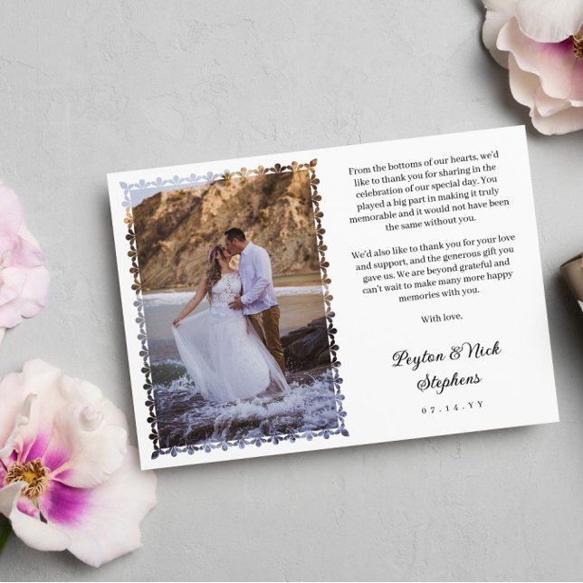 Merci photo du Mariage de cadre orné imprimé (Créateur téléchargé)