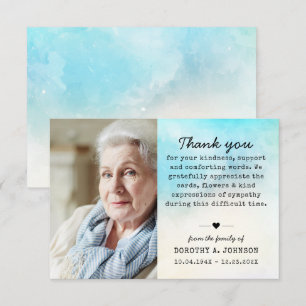 Merci Photo Funéraire Sympathie Grief Carte de per