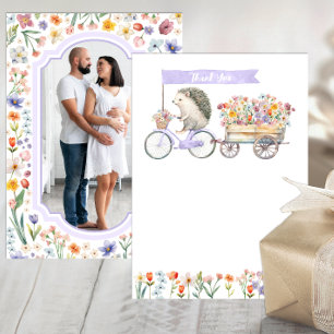 Merci photo Lavender - Baby shower de hérisson