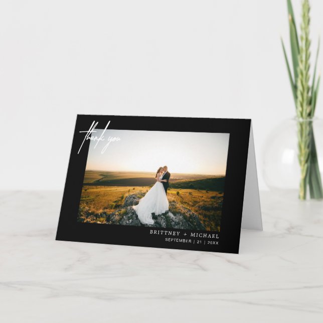 Merci photo moderne en noir (Devant)