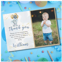 Merci Photo personnalisée 1ère carte d'anniversair