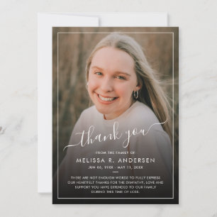 Merci Photo personnalisée Funérailles Sympathie Gr