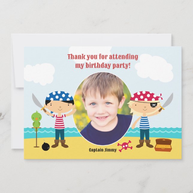 Merci Pirate Carte photo (Devant)