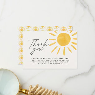 Merci plaisir amusant aquarelle soleil anniversair