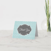 Merci plié turquoise Chevron