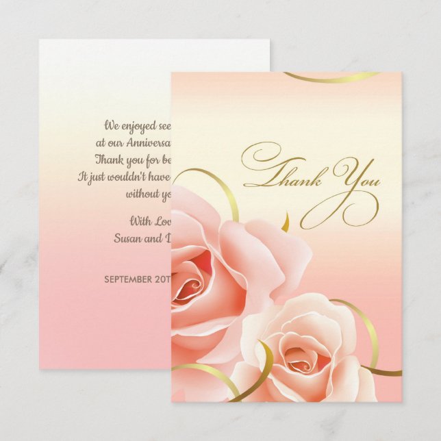 Merci pour assister aux cartes de fête de l'annive (Devant / Derrière)