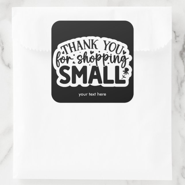 Merci pour autocollant d'achat (Sac)