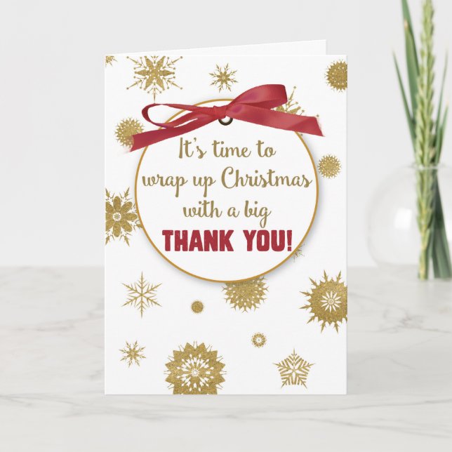 Merci Pour Cadeau De Noël, Flèche De Neige Or, Rou (Devant)