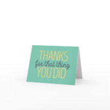 Merci pour ce que vous avez fait carte | Jaune/Ver